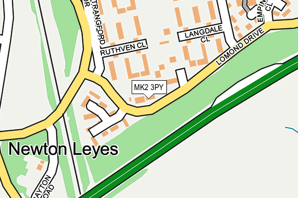 MK2 3PY map - OS OpenMap – Local (Ordnance Survey)