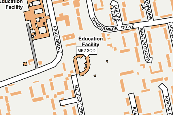 MK2 3QD map - OS OpenMap – Local (Ordnance Survey)