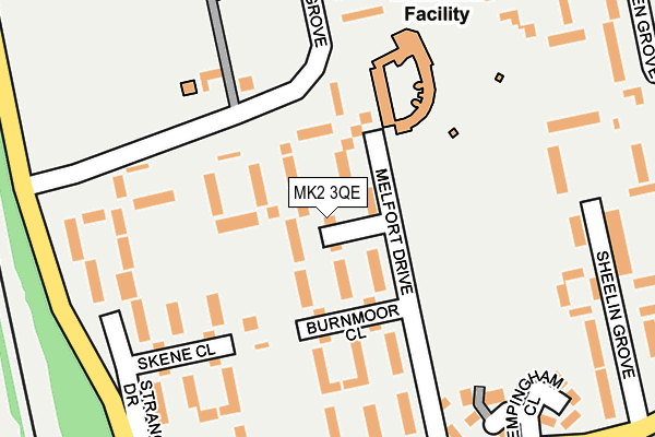 MK2 3QE map - OS OpenMap – Local (Ordnance Survey)