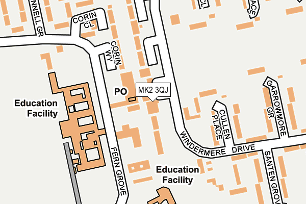 MK2 3QJ map - OS OpenMap – Local (Ordnance Survey)