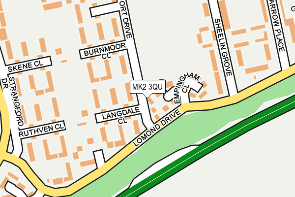 MK2 3QU map - OS OpenMap – Local (Ordnance Survey)