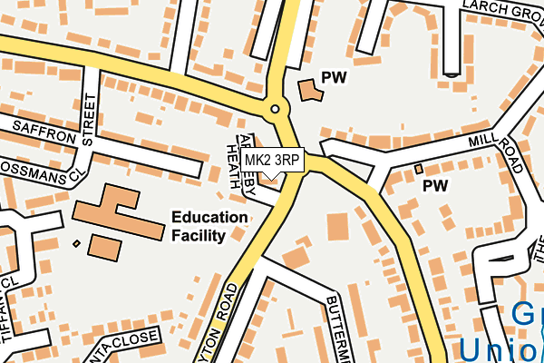MK2 3RP map - OS OpenMap – Local (Ordnance Survey)