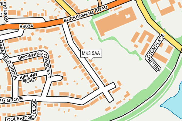 MK3 5AA map - OS OpenMap – Local (Ordnance Survey)