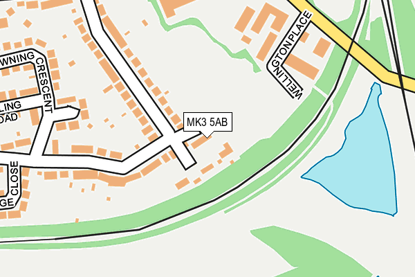MK3 5AB map - OS OpenMap – Local (Ordnance Survey)