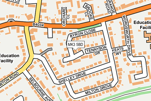 MK3 5BD map - OS OpenMap – Local (Ordnance Survey)