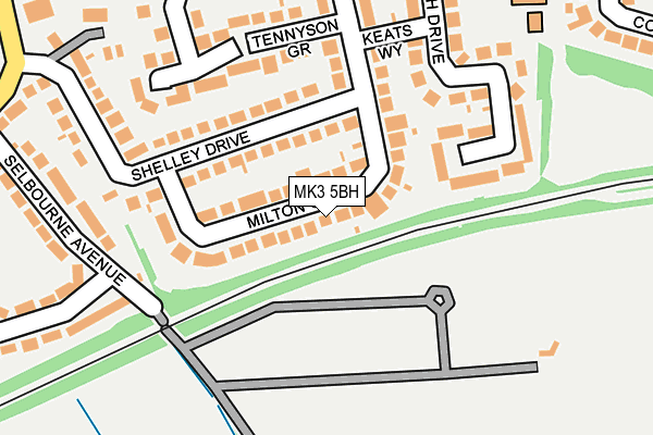 MK3 5BH map - OS OpenMap – Local (Ordnance Survey)