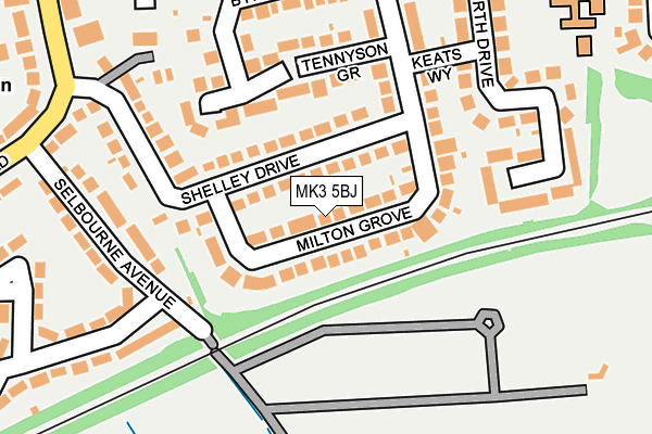 MK3 5BJ map - OS OpenMap – Local (Ordnance Survey)