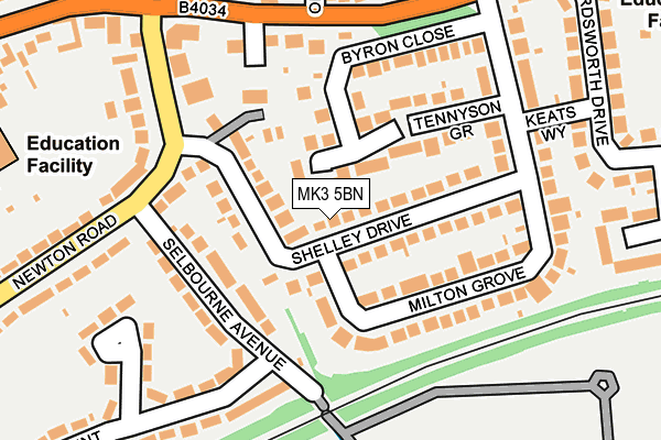 MK3 5BN map - OS OpenMap – Local (Ordnance Survey)