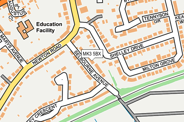 MK3 5BX map - OS OpenMap – Local (Ordnance Survey)