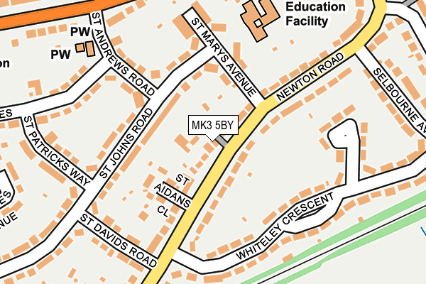MK3 5BY map - OS OpenMap – Local (Ordnance Survey)