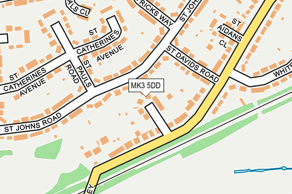 MK3 5DD map - OS OpenMap – Local (Ordnance Survey)