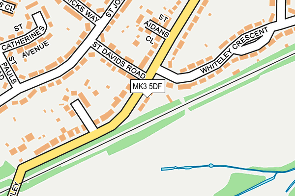 MK3 5DF map - OS OpenMap – Local (Ordnance Survey)