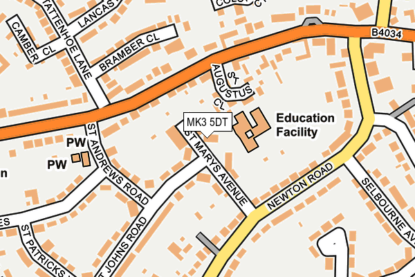 MK3 5DT map - OS OpenMap – Local (Ordnance Survey)