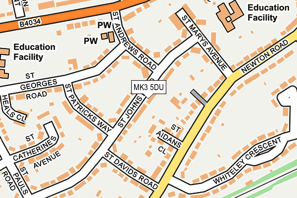 MK3 5DU map - OS OpenMap – Local (Ordnance Survey)