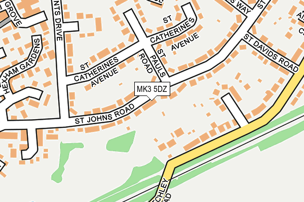 MK3 5DZ map - OS OpenMap – Local (Ordnance Survey)