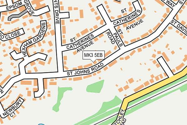 MK3 5EB map - OS OpenMap – Local (Ordnance Survey)
