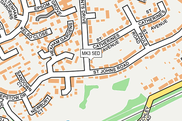 MK3 5ED map - OS OpenMap – Local (Ordnance Survey)