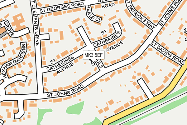 MK3 5EF map - OS OpenMap – Local (Ordnance Survey)