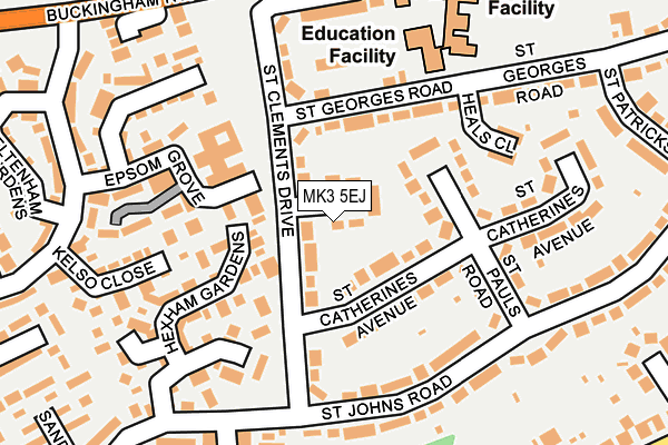 MK3 5EJ map - OS OpenMap – Local (Ordnance Survey)