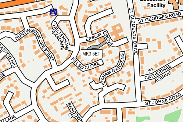 MK3 5ET map - OS OpenMap – Local (Ordnance Survey)