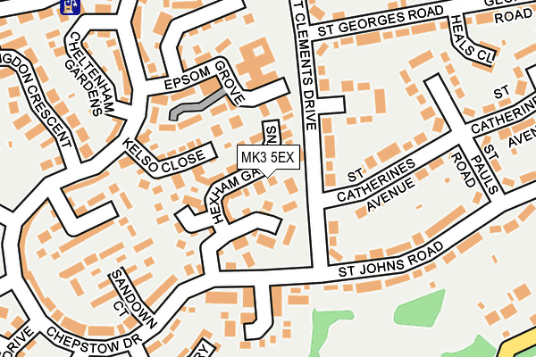 MK3 5EX map - OS OpenMap – Local (Ordnance Survey)