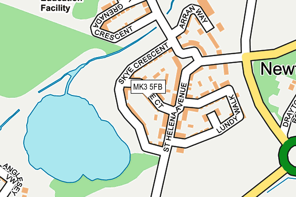 MK3 5FB map - OS OpenMap – Local (Ordnance Survey)