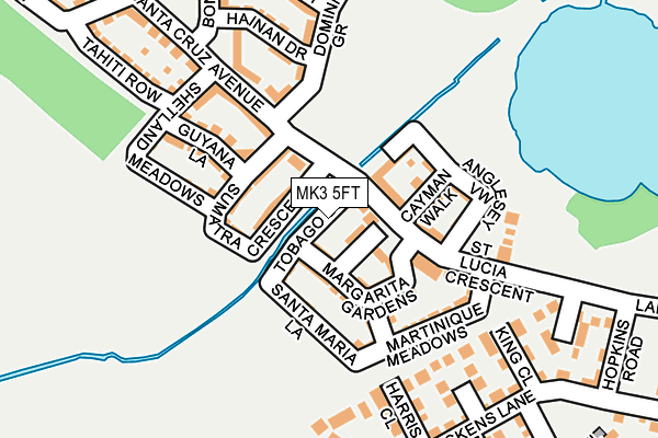 MK3 5FT map - OS OpenMap – Local (Ordnance Survey)