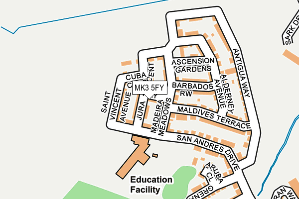 MK3 5FY map - OS OpenMap – Local (Ordnance Survey)