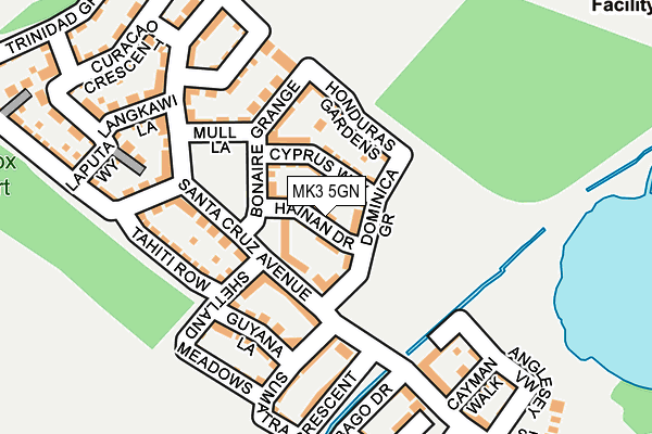 MK3 5GN map - OS OpenMap – Local (Ordnance Survey)