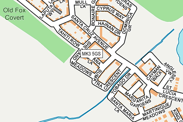 MK3 5GS map - OS OpenMap – Local (Ordnance Survey)