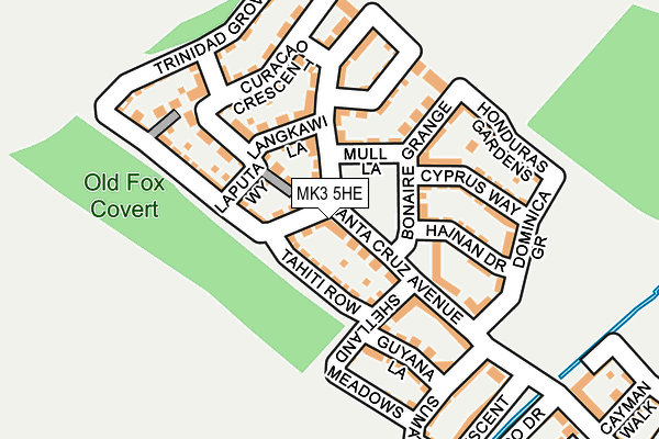 MK3 5HE map - OS OpenMap – Local (Ordnance Survey)