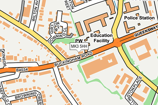 MK3 5HH map - OS OpenMap – Local (Ordnance Survey)
