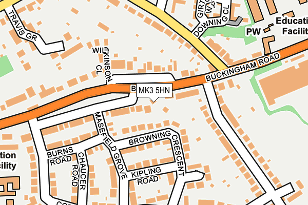 MK3 5HN map - OS OpenMap – Local (Ordnance Survey)