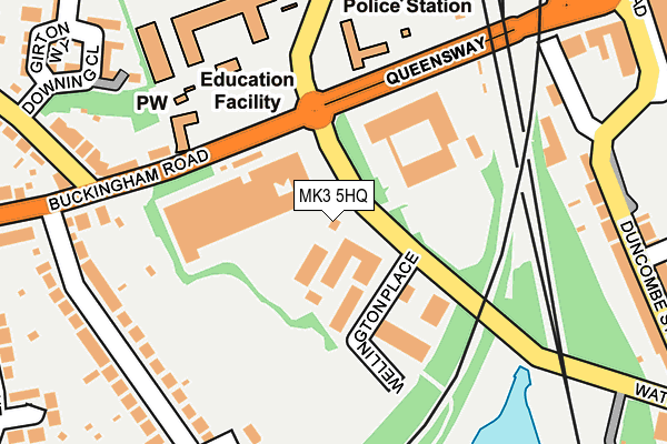 MK3 5HQ map - OS OpenMap – Local (Ordnance Survey)