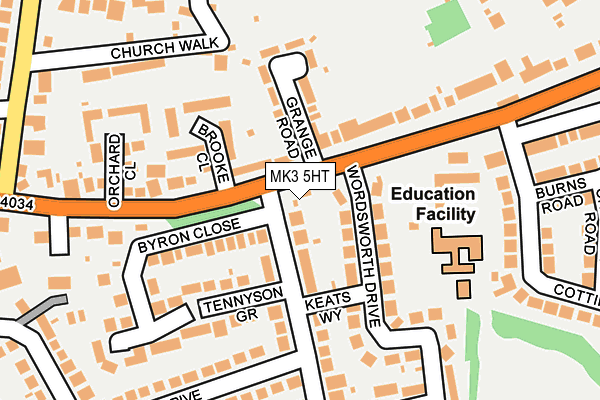 MK3 5HT map - OS OpenMap – Local (Ordnance Survey)