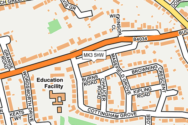 MK3 5HW map - OS OpenMap – Local (Ordnance Survey)