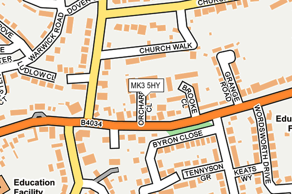 MK3 5HY map - OS OpenMap – Local (Ordnance Survey)