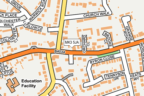 MK3 5JA map - OS OpenMap – Local (Ordnance Survey)