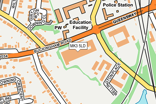 MK3 5LD map - OS OpenMap – Local (Ordnance Survey)