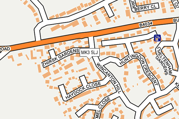 MK3 5LJ map - OS OpenMap – Local (Ordnance Survey)