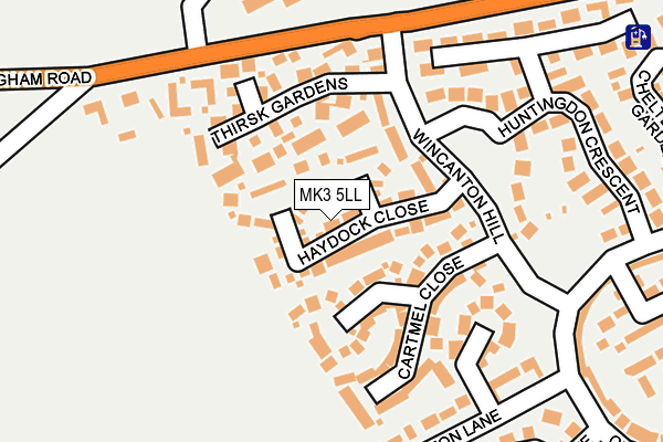 MK3 5LL map - OS OpenMap – Local (Ordnance Survey)