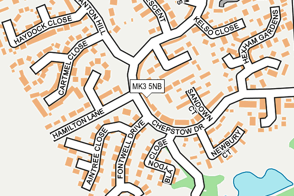 MK3 5NB map - OS OpenMap – Local (Ordnance Survey)