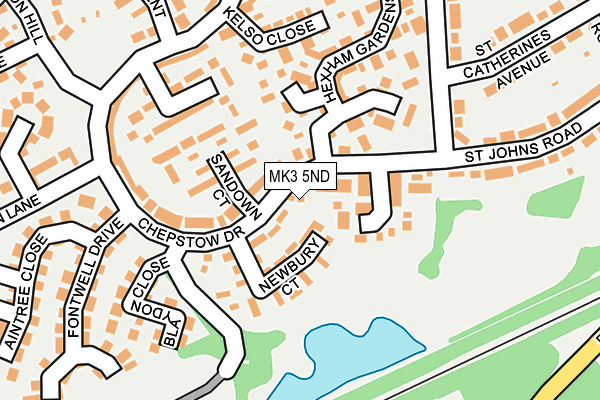 MK3 5ND map - OS OpenMap – Local (Ordnance Survey)