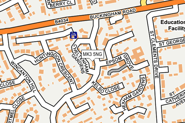 MK3 5NG map - OS OpenMap – Local (Ordnance Survey)