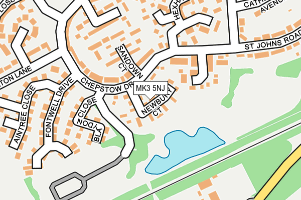 MK3 5NJ map - OS OpenMap – Local (Ordnance Survey)
