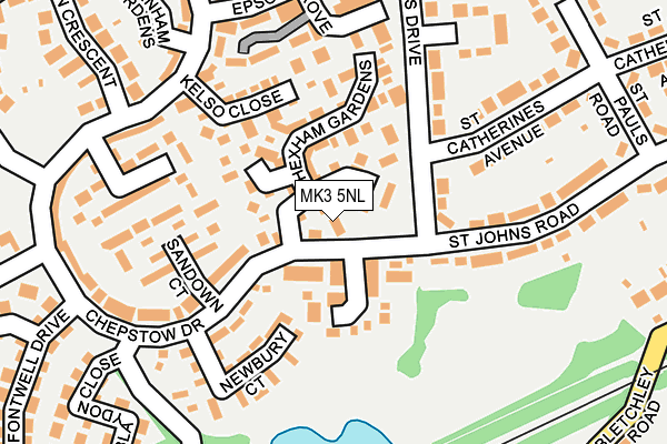 MK3 5NL map - OS OpenMap – Local (Ordnance Survey)