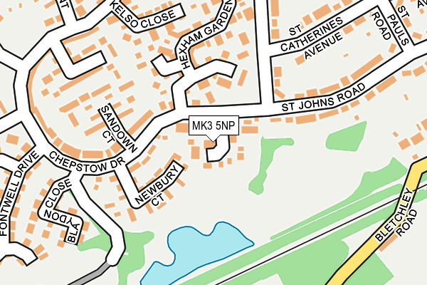 MK3 5NP map - OS OpenMap – Local (Ordnance Survey)