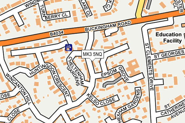 MK3 5NQ map - OS OpenMap – Local (Ordnance Survey)