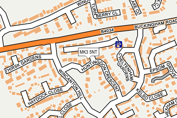 MK3 5NT map - OS OpenMap – Local (Ordnance Survey)