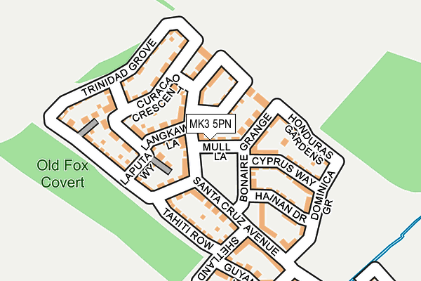 MK3 5PN map - OS OpenMap – Local (Ordnance Survey)